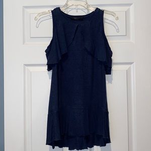 BCBG Max Azria shirt with flutter sleeves size s